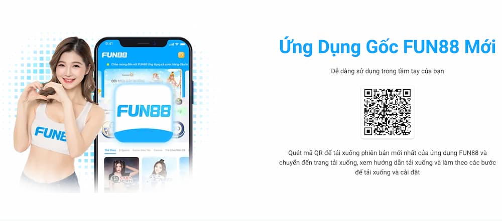 Quét mã QR chính thống tại Fun88 BO để tải App Fun88 cho Android không mã độc